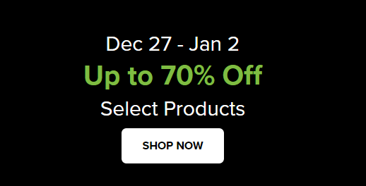 70% Off On All Products