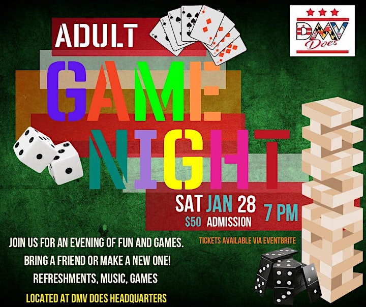 DMV DOES Adult Game Night