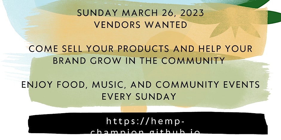 Smoke, Shop & Pop Up VENDORS WANTED