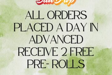 All Orders Placed a Day in Advanced Receive 2 Free Pre-Rolls