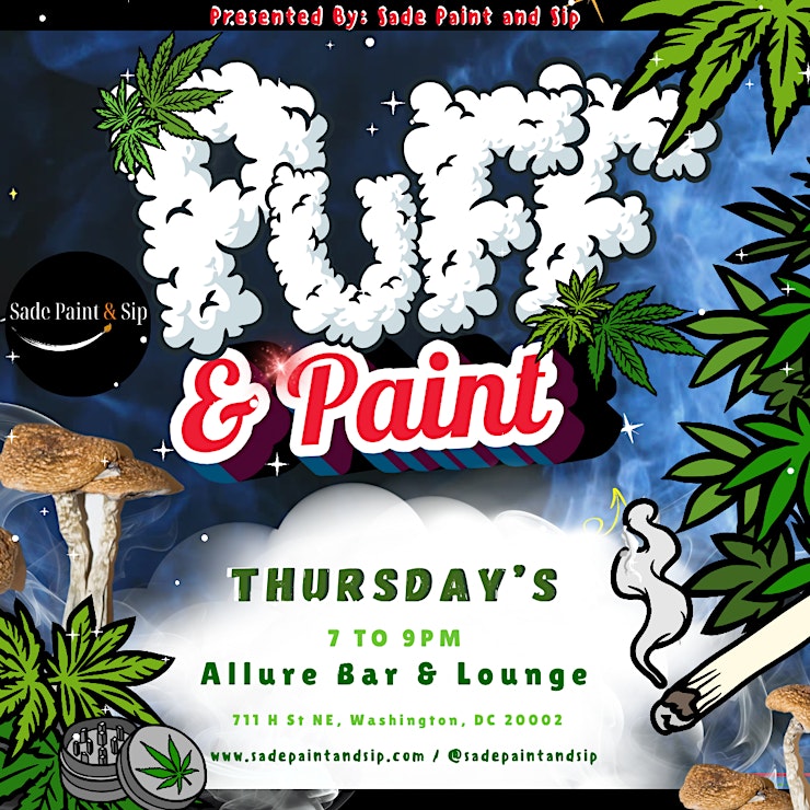 Paint & Puff on H Street | Sip & Paint Night in Washington, DC |Paint Night